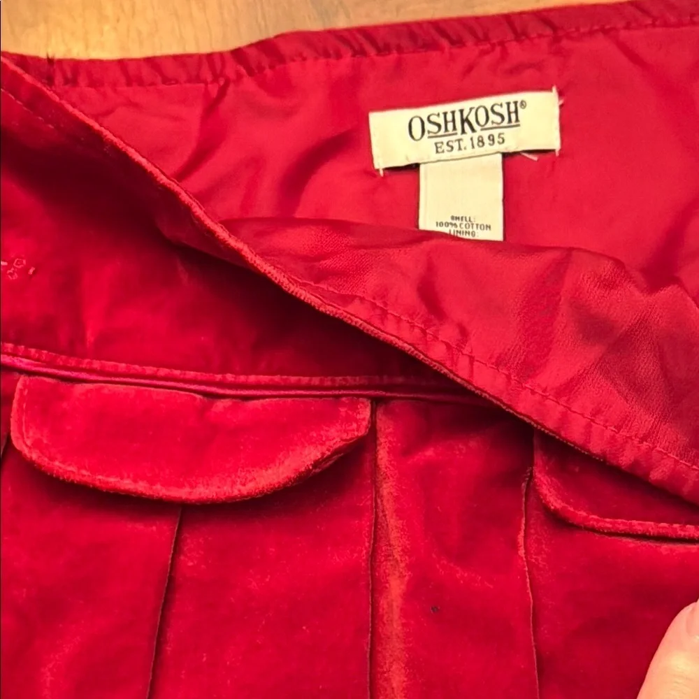 OSHKOSH B’GOSH Pleated Velvet Skirt, size 5 (little girls) - Picture 6 of 10